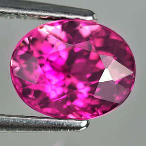 Certified Natural Oval Pinkish Purple SI1 Tourmaline